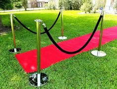 Stanchions with black rope (pair of stanchions) Stanchions with black rope (pair of stanchions)