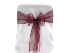 Burgundy organza sashes Burgundy organza sashes